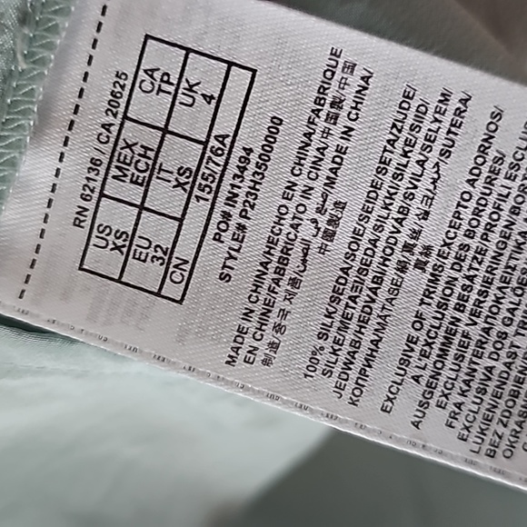 Guess Mint Green Silk Shirt - Picture 3 of 8